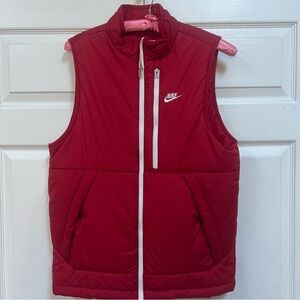 Nike Therma-Fit Red Vest Full Zipper Size S